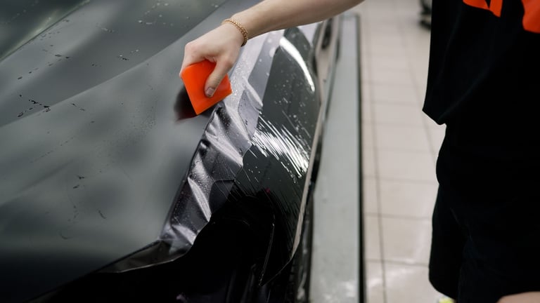 PPF Lackschutzfolie - Professionelle Folierung mit specialized squeegee